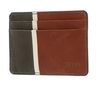 FOSSIL Porte-cartes marron vert en cuir pour homme - Scott Card Case Congnac 95978