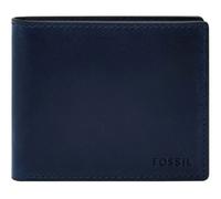 FOSSIL Porte-monnaie bleu foncé en cuir pour homme - Derrick RFID Large Coin Pocket Bifold Insignia Blue 306616