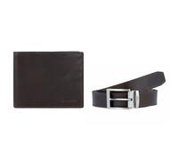 FOSSIL RFID Billfold Belt Gift Set Dark Brown [77970] - porte-monnaie porte monnaie