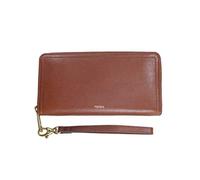 Fossil Portefeuille pour femme Logan, PU, PVC Zip Clutch brun 19.7 cm L x 1.9 cm W x 10.2 cm H SL7831200