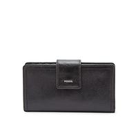 Fossil Portefeuille pour femmes Logan, Pochette à onglet en cuir/polyuréthane noir 17,1 cm L x 1,9 cm l x 8,9 cm H SL7830001