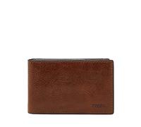 Fossil Portefeuille pour hommes Andrew, Portefeuille multifonctions en cuir écologique et garniture en PVC cognac 11,5 cm L x 1,9 cm l x 7,7 cm H ML4391222
