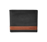 Fossil Portefeuille pour hommes Quinn, 100 % cuir noir 11,43 cm L x 1,9 cm l x 8,89 cm H ML3644001