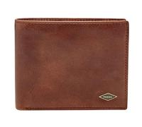Fossil Portefeuille pour hommes Ryan, Portefeuille en cuir brun foncé 11,4 cm L x 2,5 cm l x 9,5 cm H ML3736201