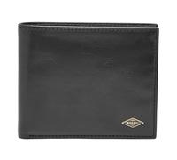 Fossil Portefeuille pour hommes Ryan, Portefeuille en cuir noir 11,4 cm L x 2,5 cm l x 9,5 cm H ML3736001