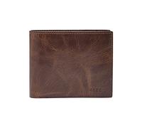 Fossil Portemonnaie pour homme Derrick, cuir Bifold Dark brun 11.4 cm L x 2.5 cm W x 9.5 cm H ML3687201