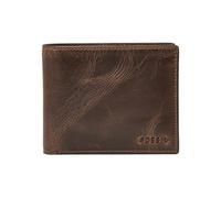Fossil Portemonnaie pour homme Derrick, cuir Bifold Dark brun L 12,4 cm, W 0,5 cm, H 8,9 cm ML3771201