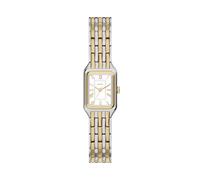 Fossil Raquel Montre à Quartz en Acier Inoxydable pour Femme, Argenté/doré, 18MM, Classique