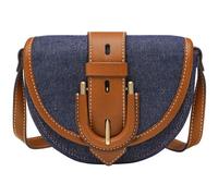 FOSSIL Sac à épaule bandoulière bleu brun clair pour femme - Harwell Small Flap Crossbody Denim 231869