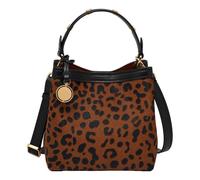 FOSSIL Sac à épaule bandoulière brun clair noir pour femme - Jessie Bucket Crossbody Bag S Leopard 291859