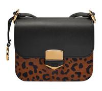 FOSSIL Sac à épaule bandoulière marron noir pour femme - Lennox Flap Crossbody S Leopard 288291