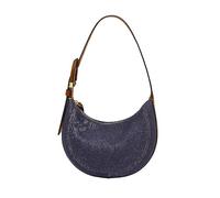 Fossil Sac à mains femme Harwell, coton denim bleu demi-lune, L : 22.9 cm, l : 7.6 cm, H : 14 cm, ZB1917423