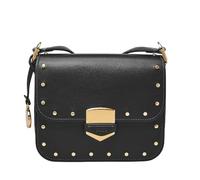 FOSSIL Femme, Lennox ZB1974001 Crossbody à Rabat en Cuir de Vachette Souple, Noir, 20.3 cm L x 5.7 cm W x 17.1 cm H