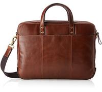 Fossil Sac pour hommes Haskell, Portedocuments en cuir cognac 38,1 cm L x 5,1 cm l x 27,9 cm H MBG9343222