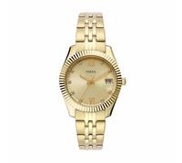 Fossil Montre femme Scarlette ES5338 – quartz, bracelet acier inoxydable doré ou cuir, étanche 5 ATM