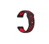 Fossil Sport Smartwatch 43mm Strap, Perforated, Dual-Color Silicone, Burgundy Burgundy