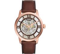 FOSSIL Townsman Watch for Men, Automatic Movement with Stainless Steel Or Leather strapMarron foncé