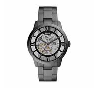 Fossil Townsman Watch for Men, Automatic Three Hand Movement with Stainless Steel Or Leather Strap, Gris foncé et Noir, 44 mm