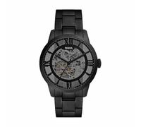 FOSSIL Townsman Watch for Men, Automatic Three Hand Movement with Stainless Steel Or Leather Strap, Gris Clair et Noir, 44 mm
