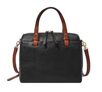 Fossil Women's Rachel Satchel Handbag Leather Shoulder Bag - Black