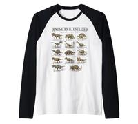Fossile T-Rex de Dinosaure Vintage Manche Raglan