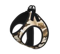 Fossiles de Dinosaures imprimés02 Harnais de Promenade Ajustable pour Chiots, Clips de Laisse, Harnais pour Animaux de Compagnie, Gilet de Dressage