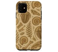 Fossils Ferns and Trilobites Sepia Pattern for Rockhounds Coque pour iPhone 11
