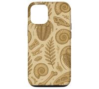 Fossils Ferns and Trilobites Sepia Pattern for Rockhounds Coque pour iPhone 12/12 Pro
