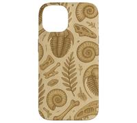 Fossils Ferns and Trilobites Sepia Pattern for Rockhounds Coque pour iPhone 14