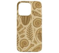 Fossils Ferns and Trilobites Sepia Pattern for Rockhounds Coque pour iPhone 15 Pro Max