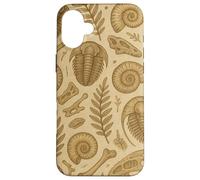 Fossils Ferns and Trilobites Sepia Pattern for Rockhounds Coque pour iPhone 16 Plus