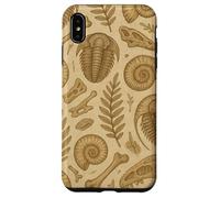 Fossils Ferns and Trilobites Sepia Pattern for Rockhounds Coque pour iPhone XS Max