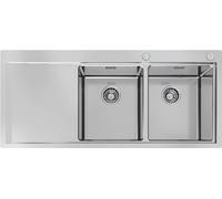FOSTER 1252051 Lavello Inox 2 Cuves Master DX Filo Top 116 CM