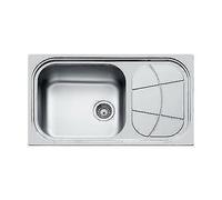 FOSTER 1561202 Lavabo Big Bowl 1 Baignoire SX Avec Égouttoir en Acier Inoxydable