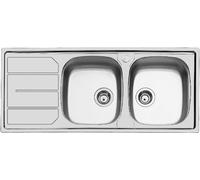 Foster 1812161 Lavabo 2 Baignoires Dx Avec Égouttoir S1000 Std Inox 116 CM