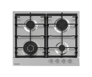 FOSTER 7014032 Piano Cuisinière 4 Feux Gaz 58 cm Inox Brossé Argent