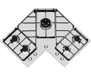 FOSTER 7038052 Cuisinière Angulaire 83 X 83 5 Brûleurs Triple Couronne Inox