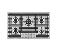 Foster 7682000 Piano De Cuisson À Gaz Inox 80 Cm 5 Feux Texture Satinée Filo Top