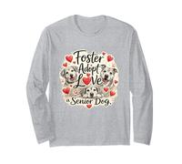 Foster Adopt Love Senior Rescue Graphic Adopt Don't Dogs Manche Longue