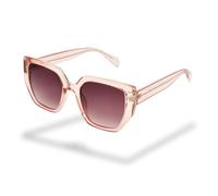 Foster Grant French Connection Marjorie lunettes de soleil femme - forme cat-eye rose, verres en polycarbonate rouges, protection UV400, résistantes aux rayures et aux chocs, monture légère