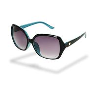 Foster Grant lunettes de soleil papillon femme - monture oversized noire avec détails or rose, verres dégradés marron & protection UV400 pour un look féminin