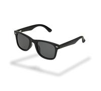 Foster Grant lunettes de soleil unisexe style wayfarer noires - monture classique avec verres verts, anti-rayures & anti-chocs, protection UV400 femme & homme