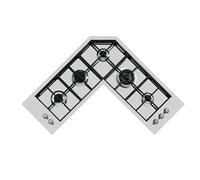 Foster Pc 5F Quadrangolo Ft Inox - 7238042 Plaque de cuisson à gaz Encastrable | Classe énergétique A | Plaque de cuisson à gaz avec 5 brûleurs, grilles en fonte, surface en acier inox, largeur 90 cm