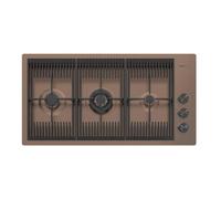Foster Piano Milanello 3F Ft Copper Bronze - 7680008 Plaque de cuisson Ã gaz EncastrÃ© | Acier inoxydable AISI 304 Copper, Dimensions 803 x 513, Grilles en fonte, coprispartifiamma smaltati