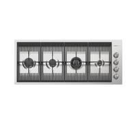 Foster Piano Milanello 4F Ft Inox - 7681000 Plaque de cuisson à gaz Encastrable | Classe énergétique A | 4 brûleurs, finition inox, grilles en fonte