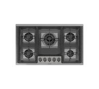 Foster Piano Milanello 5F Ft Gunmetal - 7682006 Plaque de cuisson à gaz Encastrable | Classe énergétique A+ | 5 feux, grilles en fonte, finition Gunmetal