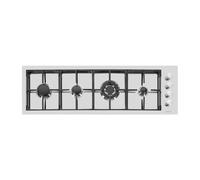 Foster Piano S4000 Linea 4F Ft Inox Ra - 7259042 Plaque de cuisson Ã gaz EncastrÃ© | Acier inoxydable AISI 304 satinÃ©, Dimensions 925x465, Grilles en fonte, coprispartifiamma smaltati
