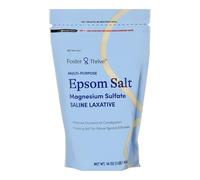 Foster & Thrive Sel d'Epsom, 100 % sulfate de magnésium, 100 % sel laxatif, granulés multi-usages, 1 pièce, bleu clair