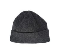 FosterNatur, Bonnet classique en laine avec doublure en coton, 100 % laine extra fine, doublure 100 % coton biologique, anthracite, taille unique
