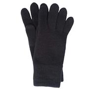 FosterNatur , Gants d'hiver pour femme, 100 % laine extrafine, Noir , 6.5